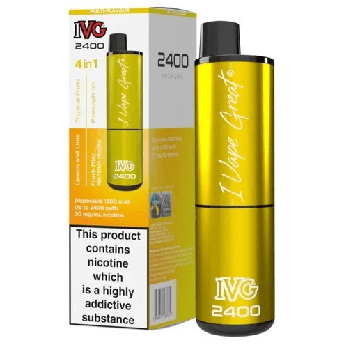IVG 20mg 2400 Puffs 4 in 1 Yellow Edition Disposable vape