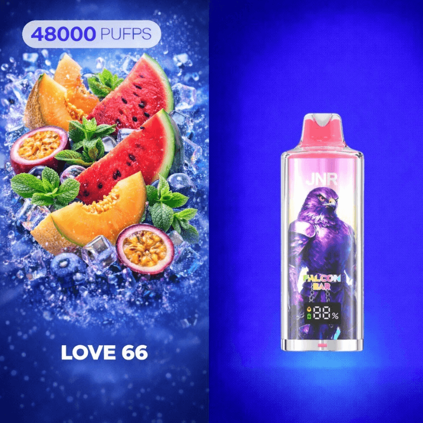 JNR Falcon Bar 48000 puffs 20mg Love 66 Disposable Vape