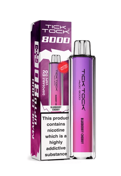 Tick Tock 8000 puffs 20mg Blueberry Cherry Disposable Vape