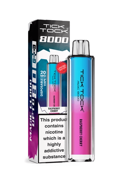 Tick Tock 8000 puffs 20mg Raspberry Cherry Disposable Vape