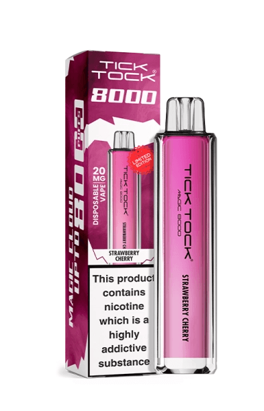Tick Tock 8000 puffs 20mg Strawberry Cherry Disposable Vape