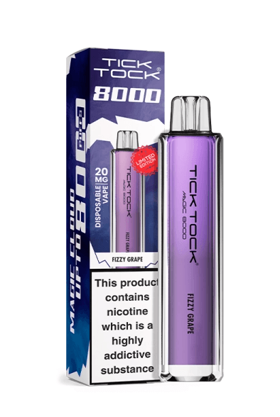 Tick Tock 8000 puffs 20mg Fizzy Grape Disposable Vape