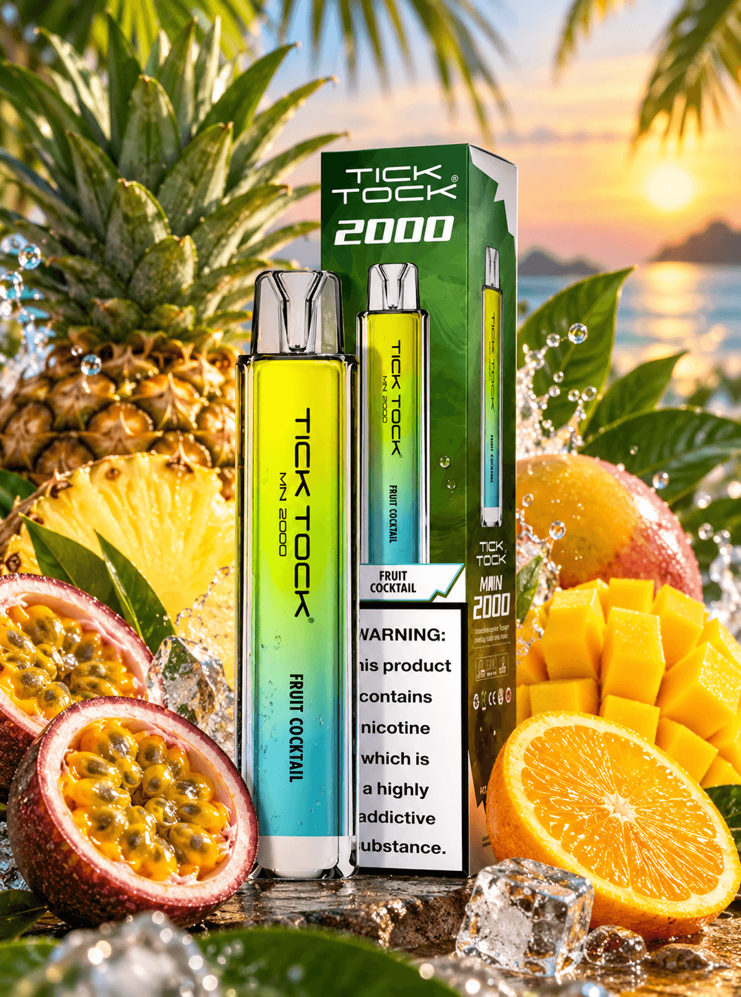 Tick Tock Fruit Cocktail 8000 puffs 20mg Disposable Vape