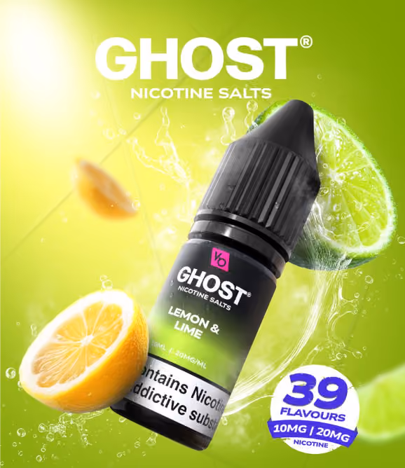 Ghost Nic Salt Lemon And Lime 20mg 10ml E-liquid