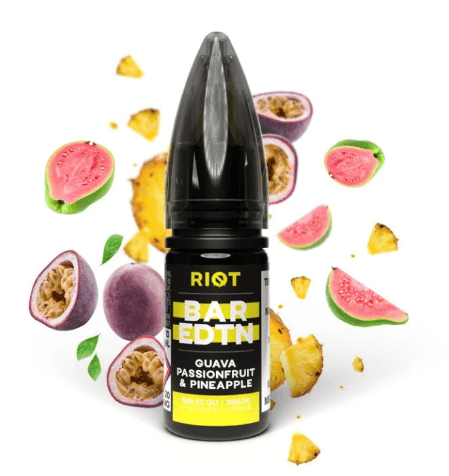 Riot NicSalt Baredtn Guava Passionfruit Pineapple 10ml 20mg E-liquid